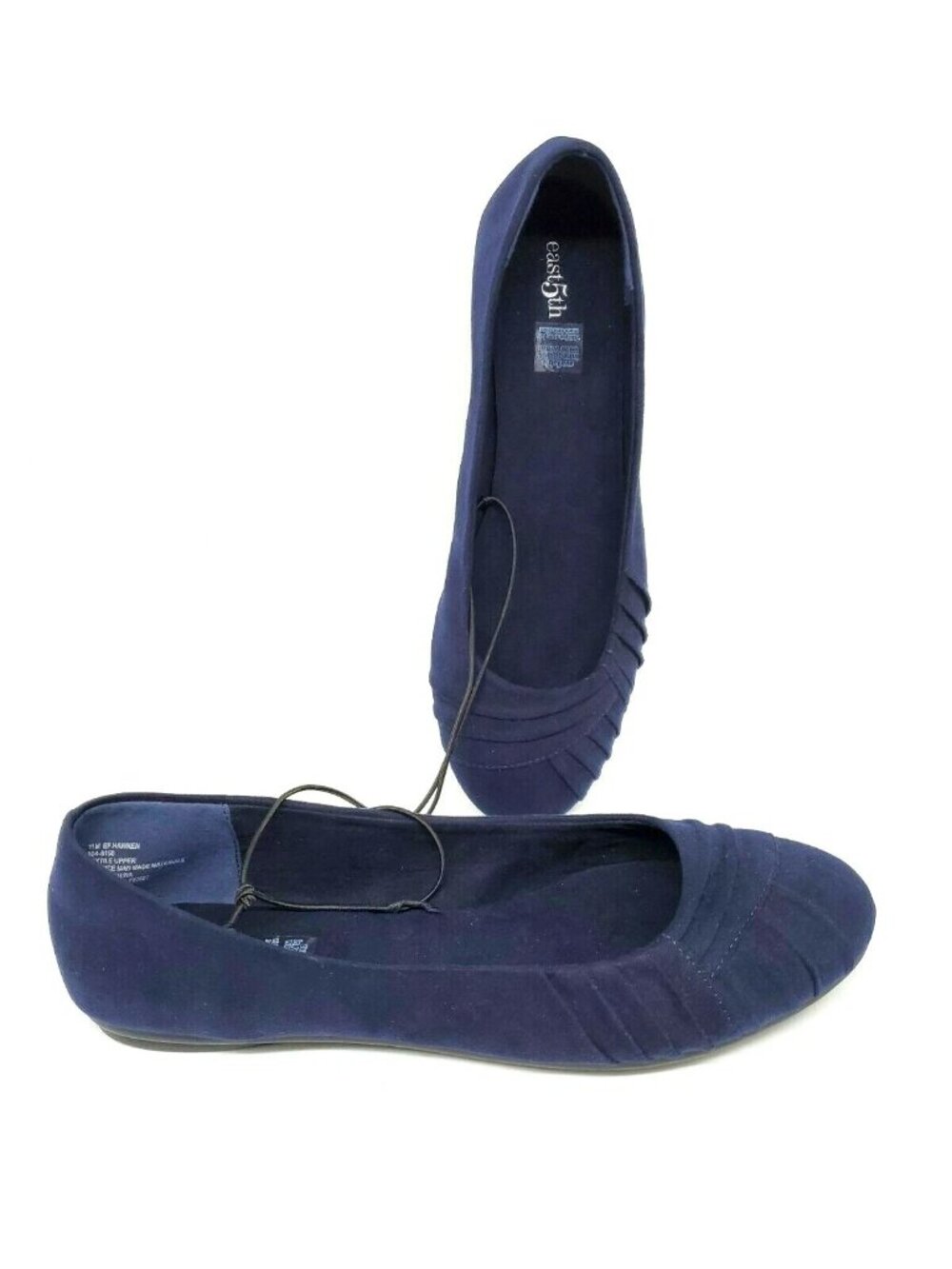 EAST 5TH Hawkens Blue Suede Flats Slip-on Ballet Flats Shoes Women's Size 11 M